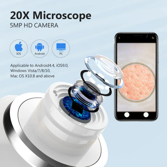 Cleaning and beauty instrument App Control Wifi Visual Pore With Camera